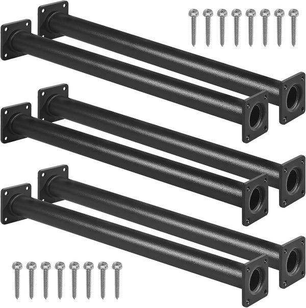 Outdoor Black Monkey Bars: Set of 6 for Backyard Swing Set, Playground Kids Safety Climbing Handle Bars