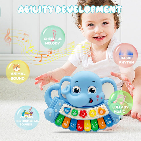 AZJMTLW 18+ Baby Music Toys for Toddlers, Light Up Music Baby Toys for Months Early Learning Educational Piano Keyboard