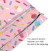 Haskirky 2 Ice Pream with Sprinkles Pcs Cloth Diaper Wet Dry Bags,Waterproof and Washable Bag for Travel Reusable Wet