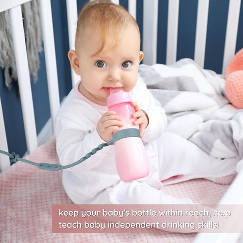 4 Pack (4PACK, Toy Safety Straps, Silicone Sippy Cup Straps, Sippy Cup Leash for Baby, Keep Bottles and Sippy Cups