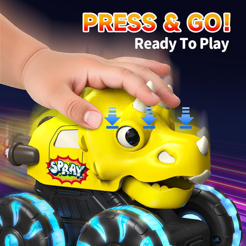 2-4: 3 Pack 1-3,Light-Up 1 3-5,5-7,Boys Dinosaur Monster Trucks for Toddlers Toy Cars for Toddler Age Truck,Moving