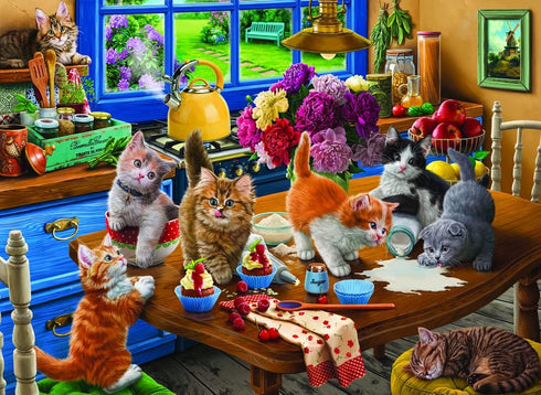 Anatolian Puzzle - Kittens in The Kitchen, 1000 Piece Jigsaw Puzzle, Multicolor