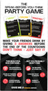 GIVE ME 3 Drinking Game - Fast Paced Hilarious Adult Drinking Games for 2+ Players, 10 Second Rule Card Game