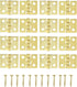 Honbay 50PCS Miniature Dollhouse Hinges, Tiny Hardware Accessories with 200PCS Screws (Gold)