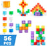 TENYEAH 56 3+ PCS Magnetic Blocks, Transparent Magnet Building Blocks for Toddlers, Preschool Educational Construction