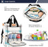 YANENDIE Backpack, Backpack Backpack Bulldogs Teacups Pastel Diaper Bag Unisex Travel Baby Diaper Bags with Stroller
