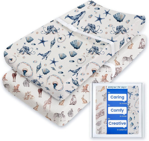 Extra Stretchy Changing Pad Cover, TotBasic Ultra Soft Premium Jersey Knit Changing