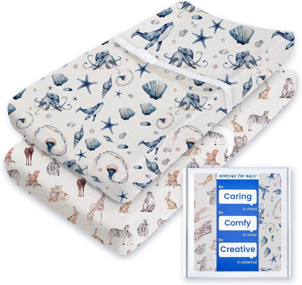 Extra Stretchy Changing Pad Cover, TotBasic Ultra Soft Premium Jersey Knit Changing
