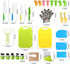 Kids Knife Set for Real Cooking - 4 Plastic Safe Knives, Crinkle Cutter, Y Peeler, Cutting Boards, Kitchen Gloves,