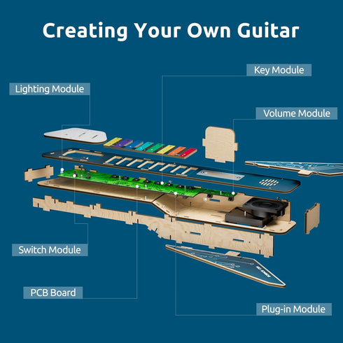 8-12, 3D 8+ Science Can STEM Science Kit for Kids Age DIY Electronics Guitar Building Kit, Wooden Puzzles Musical