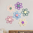 Ripeng 6 Pcs Boho Nursery Decor Flower Daisy Wall Art 6 Inch Woven