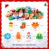 Kleeblatt Large Christmas Erasers for Kids, 63 PCS Bulk Cute Classroom Gifts and Holiday Party Favors