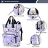 Jihqo Backpack 10L Diaper Bag Cute Bats Starry Sky Travel Diaper Bags for Women, Functional Baby Changing Bag