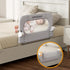 Folding Toddler Bed Rails for Crib, Safety Toddler Bed Guard Rail with Reinforced Anchor Safety System