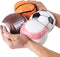 Liberty Imports 4 Pack My First Soft Plush Stuffed Sports Balls Toy Set for Kids, 5" - Football, Baseball, Basketball,