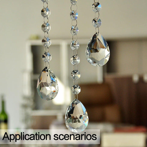 10pcs 50mm H&D Chandelier Crystal Prisms Pendants - Clear Crystal Teardrops Parts