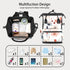 Hsnar Backpack Poppy Flowers Printed Waterproof Diaper Bag Large Capacity Baby Bag with Stroller Straps, Multi-Pocket