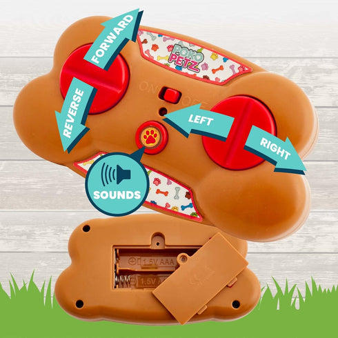 Poko Petz Remote Control Car for Toddlers - Light Up Dog Toys, Singing, Talking Preschool Toys