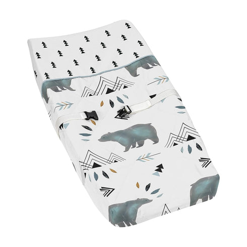 Sweet Jojo Designs Bear Mountain Boy Baby Changing Pad Cover Infant Newborn