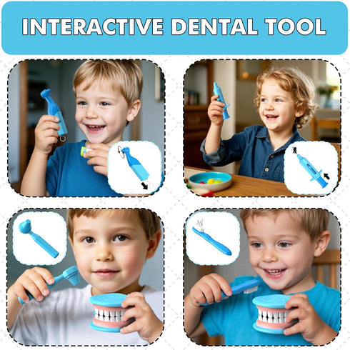 Set 3-5 3 4 Playset 2-4 5 6 7 8 Dentist Play for Toddlers - Doctor Kit Toy Gifts for Year Old Girls, Pretend Play
