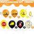 12 Inch Construction Balloons, Black Yellow Orange Confetti Truck Construction Party Latex Balloons for Boy Excavator