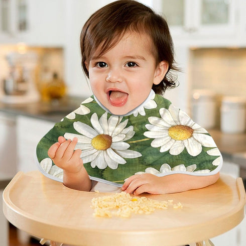 YETTASBIN Daisy Flower Muslin Baby Burp Cloth, Super Soft Absorbent Cotton Burp Rag Baby Bibs Feeding Cloth for Newborn