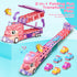 Zlreswer 3 4 5 6 7 3+ Car Toys for Year Old Toddler Girl, Toys Truck & Foldable Race Track Car Toys with Light & Sound