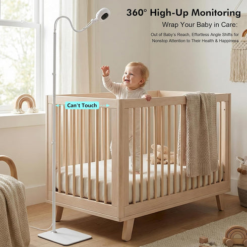 wochel Floor Stand for Nanit Pro Baby Monitor, Nanit Stand with Adjustable Height and Heavy-Duty Stable Base, Full