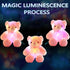 LED Teddy Bears Stuffed Animals - Cute Glow Bear Plush Toys, Colorful Luminous Light Up Doll Gifts (Pink, 18 inch)