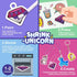 Yrinfay 89PC 46 12 DIY Unicorn Shrinking Plastic Art Kit - Pre-Cut Shapes, Markers & Accessories - Make Charms