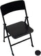 AUEAR, 12" Plastic Mini Foldable Chairs Decoration Miniature Furniture Black 1/6 Scale