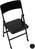 AUEAR, 12" Plastic Mini Foldable Chairs Decoration Miniature Furniture Black 1/6 Scale