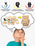 Poraxy 4 Set STEM Kits for Kids Ages 8-10, Music Box, Robot 3D Puzzle Educational Projects, Birthday Gifts for Boys &