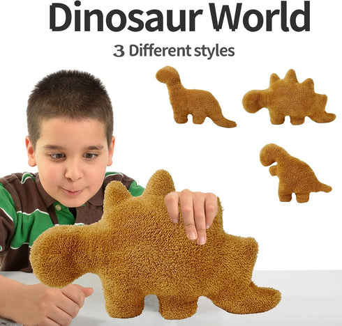 Tyrannosaurus Rex Dino Nugget Pillow, 14 inch Soft Dinosaur Pillow for Birthday Gifts and Party Decorations