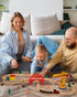 Set 41pcs 3+ SainSmart Jr. Wooden Train for Toddler, Wood Train Track w/Crane Fits Brio, Thomas, Melissa and Doug, Kids