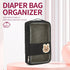 Fwkekye 2 Pack, Diaper Bag Organizer Pouches - small diaper bag Mini Purse, Travel Baby Bag for boys & Girls, Black