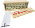 Dominoes Double 6 Tiles in Wooden Box, 28 Pieces Classic Board Game with Spinner