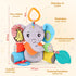 JiffyJolt 0-12 30 Baby Toys Months Elephant with Detachable Touch-Sensitive Sound Box, Sounds, Removable Bib, Teether