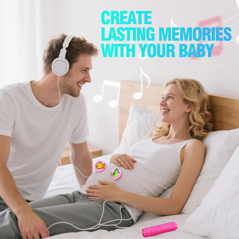 Wireless Bluetooth Pregnancy Headphones for Belly Gifts for Pregnant Women | Jellyfish Baby Bump Headphones | Smart