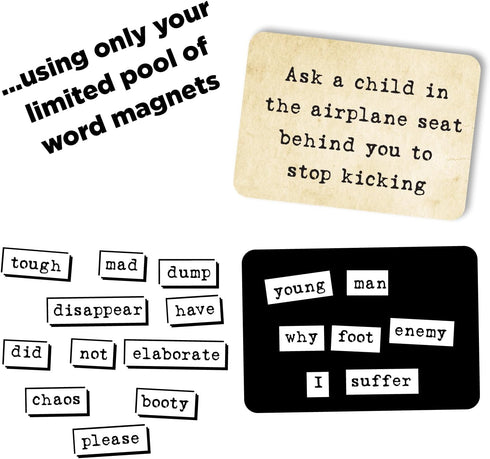 Pack 3+ Ransom Notes Expansion One - The Ridiculous Word Magnet Party Game, Players
