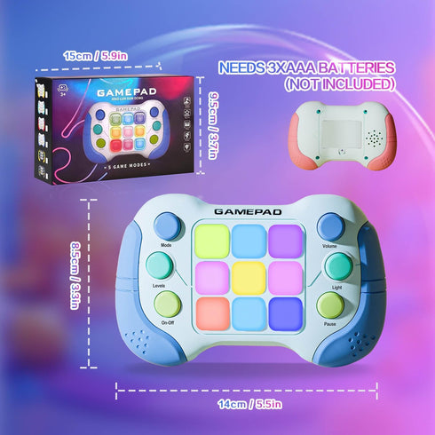 Christmas Fast Push Game Fidget Toys Handle, Upgraded Flashing Quick Press Games Pro for Kids, Speed Push Light Up