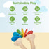 (6413) PlanToys Wooden Clatter Toy Percussion Musical Instrument | Sustainably Made from Rubberwood and Non-Toxic