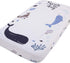 NoJo Seas The Day Fitted Crib Sheet - Multi Sea Animals Blue and White, 100% Cotton Photo Op