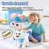 Ylpaprm Samoyed Walking Barking Toy Dog Puppy Toy for Girl Licking Doggy with Leash, Electric Talking Singing Tail Wag