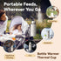 12000mAh 3Min 316L Portable Bottle Warmer - Long-Lasting, Fast Heating for Breastmilk/Formula/Water, Stainless Steel