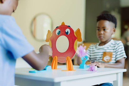 Chuckle & Roar - Fish Feeding Frenzy - Classic Go Fish Game with a Twist - Family Game Night Staple - Kids Card Action