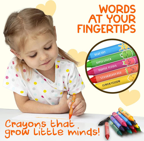 (16 TinyGeeks Jumbo Crayons Colors) Non-Toxic, Washable, Easy-to-Hold Art Supplies for Toddlers and Kids Perfect