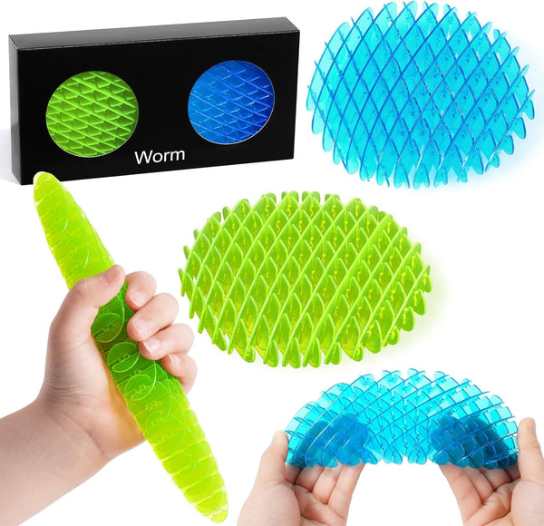 Yisryerow Fidget Worm Toy - Sensory Toys for Adults & Kids with Autism