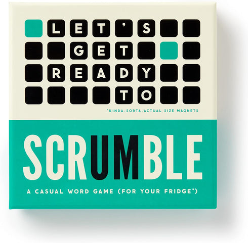Brass Monkey Scrumble - Word Making Magnetic Fridge Game with Instruction Book