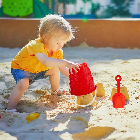 6 Pack 7 Inch Sets Set Summer Chivao Beach Sand Buckets and Shovels Castle Model Sand Buckets and Shovels Beach Pails